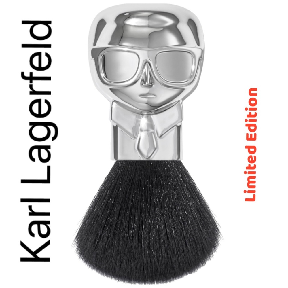 Karl Lagerfeld Silver and Black Makeup Brush
